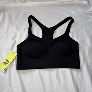 All‎ in Motion Women's High Support Embossed Racerback Run Bra Black Size XS NWT